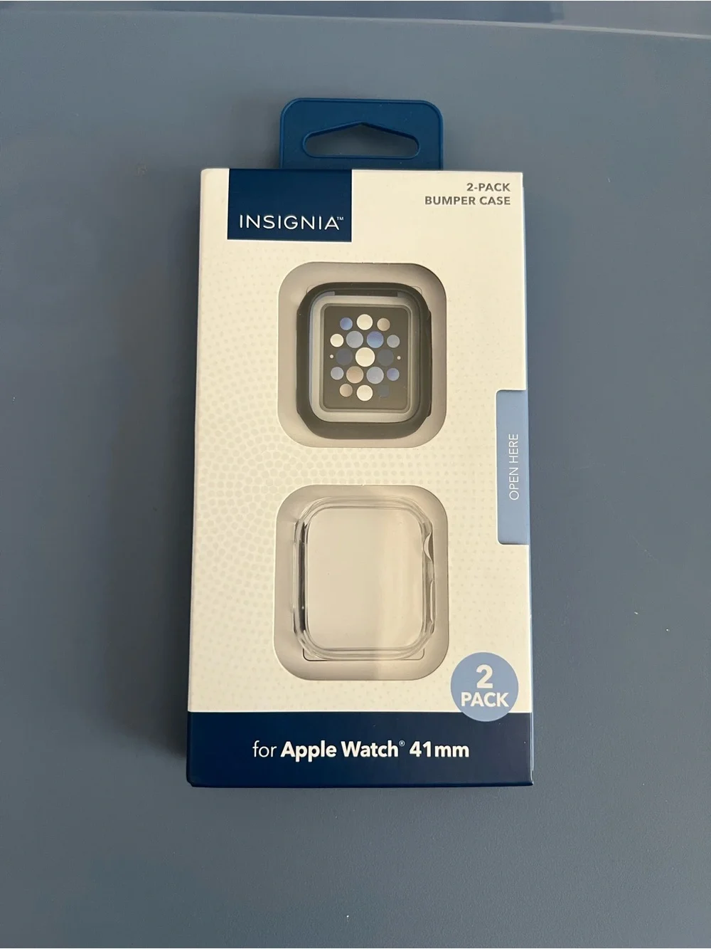 Insignia 2-Pack Bumper Case for Apple Watch 41mm - Clear and Black